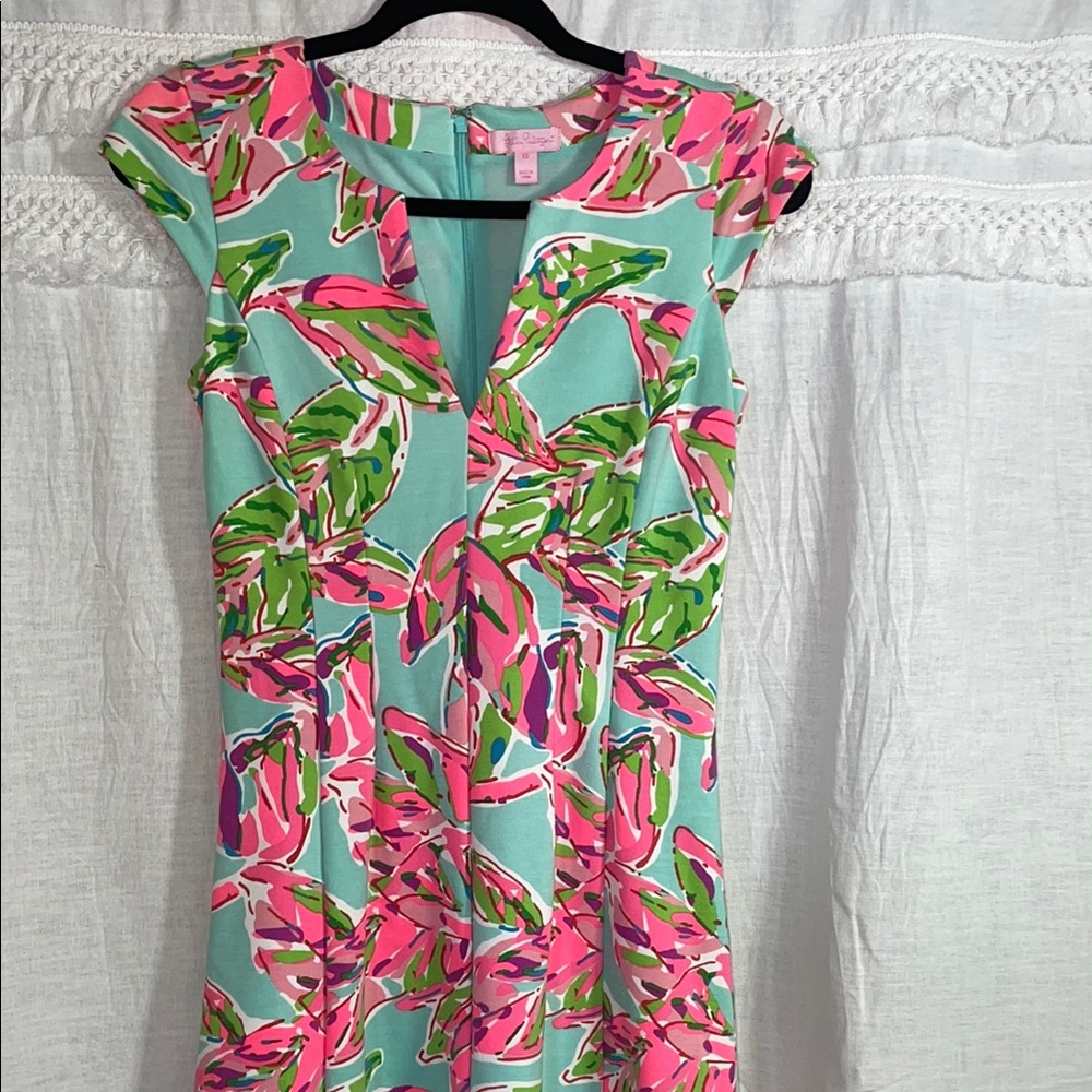 Lilly Pulitzer Tropical Pink and Green Dress